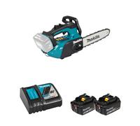 Tronçonneuse d'élagage 18V 25cm DUC258Z + 2 batteries BL1850B 18V 5 Ah + chargeur rapide DC18RC MAKITA