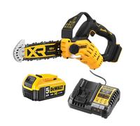 DeWalt Tronçonneuse d'élagage DCMPS520P1 18V Brushless 20 cm 1x 5,0 Ah, chargeur + accessoires
