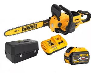 Tronçonneuse DeWALT 54V FLEXVOLT 45cm, 1 x batterie 9 Ah, mallette DCMCS574X1