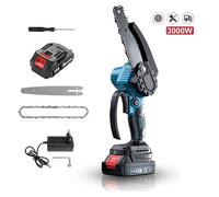 Tronçonneuse Électrique 3000W Tronçonneuse Portative pour Coupe-Bois Outil Électrique de Coupe Compatible avec Batterie Makita