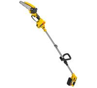 Tronçonneuse électrique - CREMLANK - 2 batteries de 1,5 Ah - perche rétractable 30cm-180cm - 550 W - JAUNE - 21V