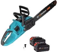 Tronçonneuse électrique, guide de 40 cm, utilisation conviviale, batterie 2PCS 60Ah, 16 pouces