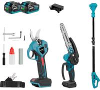 Tronçonneuse électrique, lame de 8 pouces, moteur sans balai, 2x batteries Set