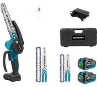 Tronçonneuse électrique, moteur 18V sans balais, puissance 500W, chaînes 6 & 8 pouces, 2batteries