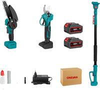 Tronçonneuse électrique, moteur brushless, longueur réglable, 2 batteries Set
