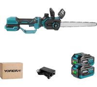 Tronçonneuse électrique, moteur brushless, tige télescopique, 2 batteries