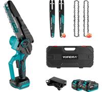 Tronçonneuse électrique, moteur sans balai, guide-chaîne 8 pouces, 2xbatteries Set-1