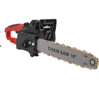 Tronçonneuse électrique, puissance de 2000 W, guide-chaîne de 16 pouces, rouge