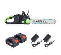 Tronçonneuse électrique sans fil 1800W - FIANAO - 2 x batterie 4 Ah et chargeur - Vitesse 17000rpm - 16"" (environ 41 cm)