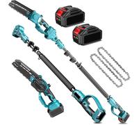 Tronconneuse Electrique Sans Fil 6 Pouces Avec Perche 2 5m Brushless Compatible Makita 18V - Tronconneuse A Batterie 2-en-1 Élagage