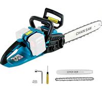 Tronçonneuse électrique sans fil compatible avec Makita 18 V, 16 Pouces Tronçonneuse Électrique sans Fil, Mini Scie à Chaîne, Tronçonneuse sans fil, tronçonneuses électriques pour le travail