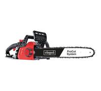 Scheppach Tronçonneuse électrique CSE2600 | 2400W | chaîne de 45,5cm | lubrification automatique de la chaîne | protège-main avec frein de chaîne intégré | avec protège-chaîne