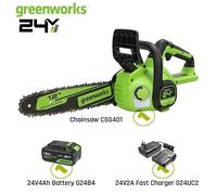 Tronçonneuse - GREENWORKS - CSG401 - 12 pouces - Sans balais - Autonome 24V