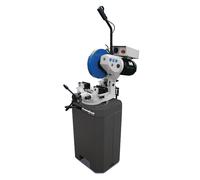 Tronçonneuse métal acier 2 vitesses 1,1/2,2 kW 400 V lame circulaire ø350 mm 36/72 tr/min avec pompe et socle Metallkraft MKS350E