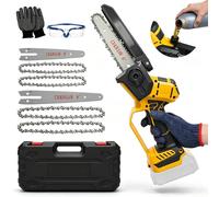 Tronçonneuse mini sans fil - 15 cm - Moteur sans balai - Sans batterie - Lame 8 et 6 pouces