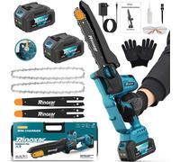 Tronçonneuse mini sans fil 8" 1300W - Moteur brushless - Pompe auto - Batterie 20V/8000mAh - Jardin/bricolage/arbres