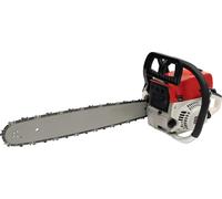Tronçonneuse, moteur 52cc, design ergonomique, rouge, chaîne à essence