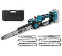Tronçonneuse sans fil 10 & 8 pouces compatible avec Makita 18V batterie | Mini Tronçonneuse 2 en 1, 4 chaînes incluses, Brushless 1000W, Élagueuse Electrique pour Bois et Branches (sans batterie)