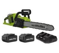 Tronçonneuse sans fil 40V + 2 batteries lithium 4Ah Guide Oregon lame 35 cm Moteur brushless + Chargeur double Rapide VITO