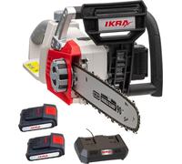Tronçonneuse sans fil 40V - Guide OREGON 35,5 cm - 2 batteries lithium 2.0Ah - Chargeur Double - Tendeur de chaine rapide IKRA