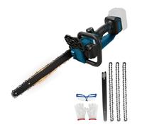Tronçonneuse sans fil de 30,5 cm compatible avec batteries BOSH 18 V avec 3 | 6500 tr/min, vitesse de chaîne de 9 m/s, tronçonneuse électrique sans balais avec huilier automatique et frein de sécurité