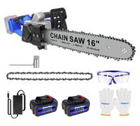 Tronçonneuse sans fil - guide-chaîne de 40,6 cm - moteur sans balais 36 V - 2 batteries Li-Ion 4,0 Ah + chargeur - vitesse de chaîne de 13 m/s - 5 000 W