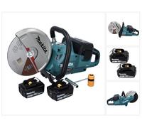 Tronçonneuse sans fil Makita DCE 090 M2X1 36 V (2x 18 V) 230 mm sans balais + 2 batteries 4,0 Ah - sans chargeur