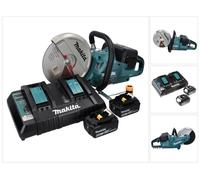 Tronçonneuse sans fil Makita DCE 090 PG2X1 36 V (2x 18 V) 230 mm sans balais + 2 batteries 6,0 Ah + double chargeur