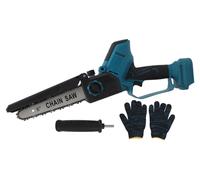 Tronçonneuse sans fil sans balais 8 pouces Mini tronçonneuse à main avec lubrificateur pour l'élagage des arbres et la coupe du bois 18 V