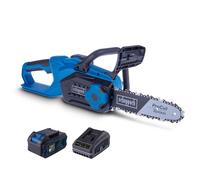 Tronçonneuse sans fil Scheppach C-CS254-X | Guide-chaîne ProCut 10''/25,4 cm Longueur de coupe 20 cm | Anti-rebond | 6 m/s | 20 V | avec batterie 4 Ah + chargeur 2,4 A
