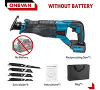 Tronçonneuse sans fil - Tronçonneuse électrique - 3000 W - Sans batterie (Solo) - Compatible avec le système 18 V - Moteur à balais - Pour le travail du bois - Braun
