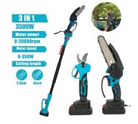 Tronçonneuse Sécateur électrique réglable 3 en 1 avec rallonge Scie d'élagage le travail du bois scie de jardin pour le débardage