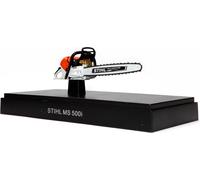 , tronçonneuse Stihl modèle MS 500i, échelle 1:10 – Protège-capot/vitrine endommagés