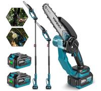 Tronçonneuse sur perche - YOFIDRA - Modèle télescopique 100-170 cm - Moteur brushless 550W - 2×2000mAh - Guide 20,3 cm