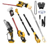 Tronçonneuse Taille-Haie Télescopique 4-En-1 Sans Fil Compatible Dewalt 18V Outil Multifonction De Jardin