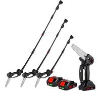 Tronçonneuse télescopique - Mini-tronçonneuse - Sécateur électrique - Tronçonneuse télescopique avec batterie - 3500 W - Réglable en hauteur - Outils de jardinage portables - 2 batteries, prise UE
