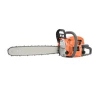 Tronçonneuse Thermique 58 cm³ 2 kW, Guide 50 cm, Moteur 2 Temps | Poignée 2 mains confortable, réservoirs 550 ml/260 ml, lubrification par diaphragme, entretien facile Orange 20 pouces