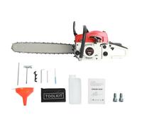 Tronçonneuse thermique 58cc, guide 50cm, haute puissance pour bois | Robuste métal/ABS, moteur haute vitesse. Idéale pour abattage, jardin et foresterie. Blanc