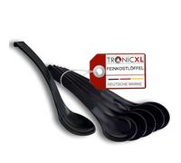 TronicXL Lot de 12 cuillères à charcuterie fine SAN en plastique - Passe au lave-vaisselle - Cuillère - Cuillère - Cuillère - Cuillère de service - Noir