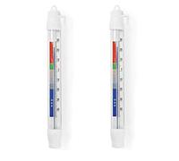 TronicXL Lot de 2 thermomètres de réfrigérateur professionnels - 30 + 50 °C - Technique de stockage Technique de climatisation - Réfrigérateur Congélateur Aliments Pour Bosch Siemens Miele AEG
