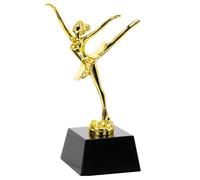 Trophée Danse Statuette de Ballerine en Plastique Doré, Décor Délicat | Surface Lisse sans Bavure, Stabilité Solide, pour Jeux de Récréation et Concours Festifs