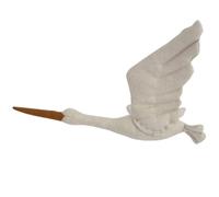 Trophée mural cigogne lin beige bébé