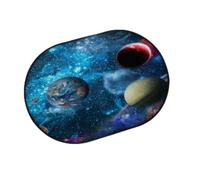 TropicalLife Tapis d'entrée galaxie planète étoilée pour salon, cuisine, maison, salle de bain, tapis lavable pour intérieur et extérieur, paillasson antidérapant, 40 x 60 cm