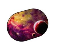 TropicalLife Tapis d'entrée motif univers galaxie planète pour salon, cuisine, maison, salle de bain, tapis lavable pour intérieur et extérieur, antidérapant, 40 x 60 cm