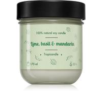 Tropicandle Lime, Basil & Mandarin bougie parfumée 170 ml