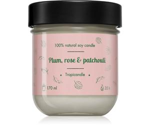 Tropicandle Plum, Rose & Patchouli bougie parfumée 170 ml