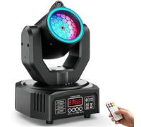 Troqullium Lumière de scène à tête mobile 30W, faisceau lumineux LED RVB | Avec laser vert 50 mW, canaux DMX, activation du son,exécution automatique maître-esclave, for fête, mariage et discothèque
