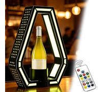 Troqullium Présentoir de Bouteilles d'alcool éclairé par LED, avec télécommande et 7 Couleurs Lumineuses réglables, présentoir de Bouteilles de vin,for Bar, discothèque, fête