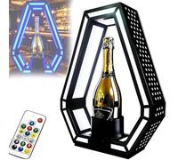 Troqullium Présentoir de Bouteilles d'alcool éclairé par LED, matériau Acrylique, Conversion 7couleurs, Convient aux Bouteilles de vin de 750ml,for Bar,hôtel,discothèque,fête de présentateur