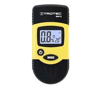 TROTEC BM12 Humidimètre - Testeur d'humidité à broches professionnel | Compact,écran lumineux rétro-éclairé - pour bois de chauffage, matériaux divers